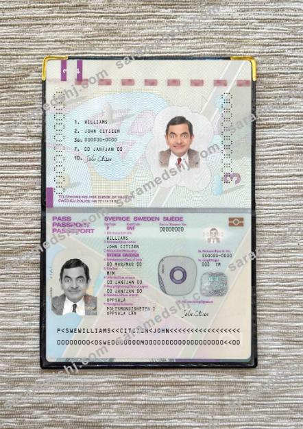 Sweden passport version 2 photo look